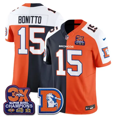 Nik Bonitto Denver Broncos Throwback Split Jersey Stitched - Alternate Split