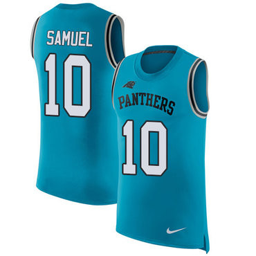 Panthers 10 Curtis Samuel Blue Alternate Rush Limited Jersey