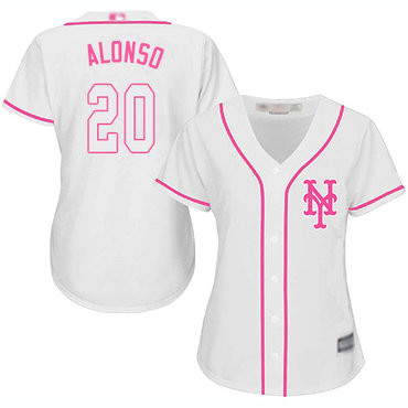 Pete Alonso #20 New York Mets Fashion Limited Baseball Jersey - White Pink