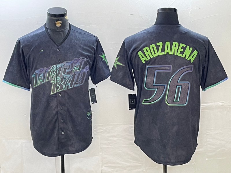 Randy Arozarena #56 Tampa Bay Rays 2024 City Connect Limited B Jersey - Charcoal