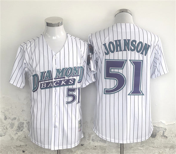 Randy Johnson #51 Arizona Diamondbacks Throwback Cool Base Baseball Limited Jersey - White