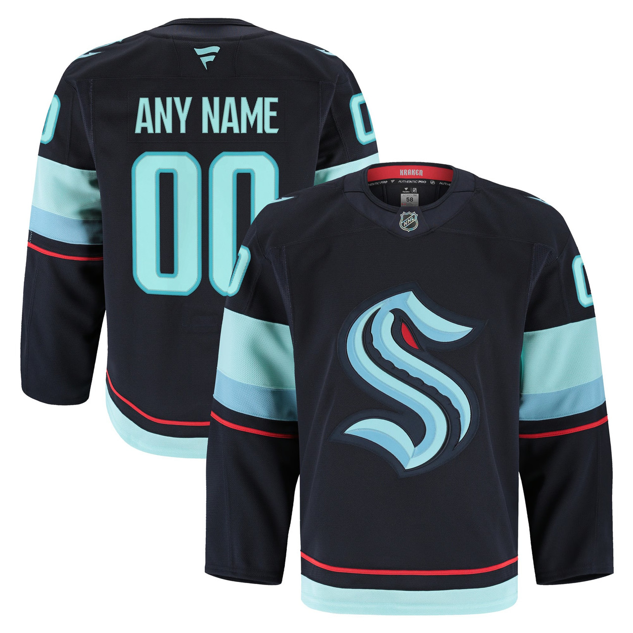 Seattle Kraken Home Pro Custom Jersey - Navy