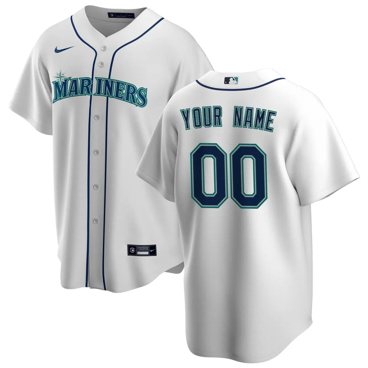 Seattle Mariners White Home Custom Stadium Jersey - Series 8