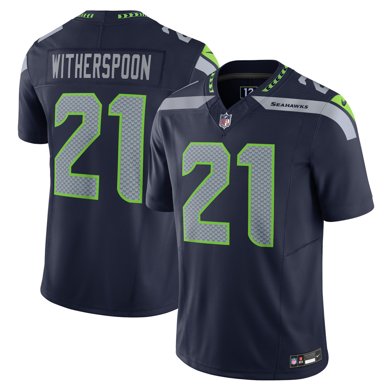 Seattle Seahawks Devon Witherspoon Navy FUSE Limited Jersey