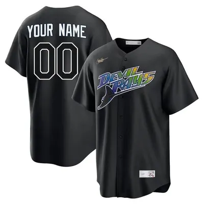 Tampa Bay Rays Custom Devil Rays Limited Jersey - Black