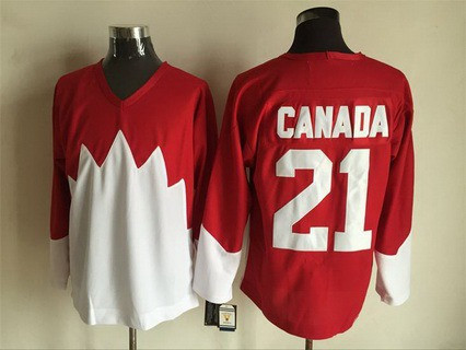 Team Canada #21 Ccm 1972 Canada Limited Throwback Hockey Jersey - Red