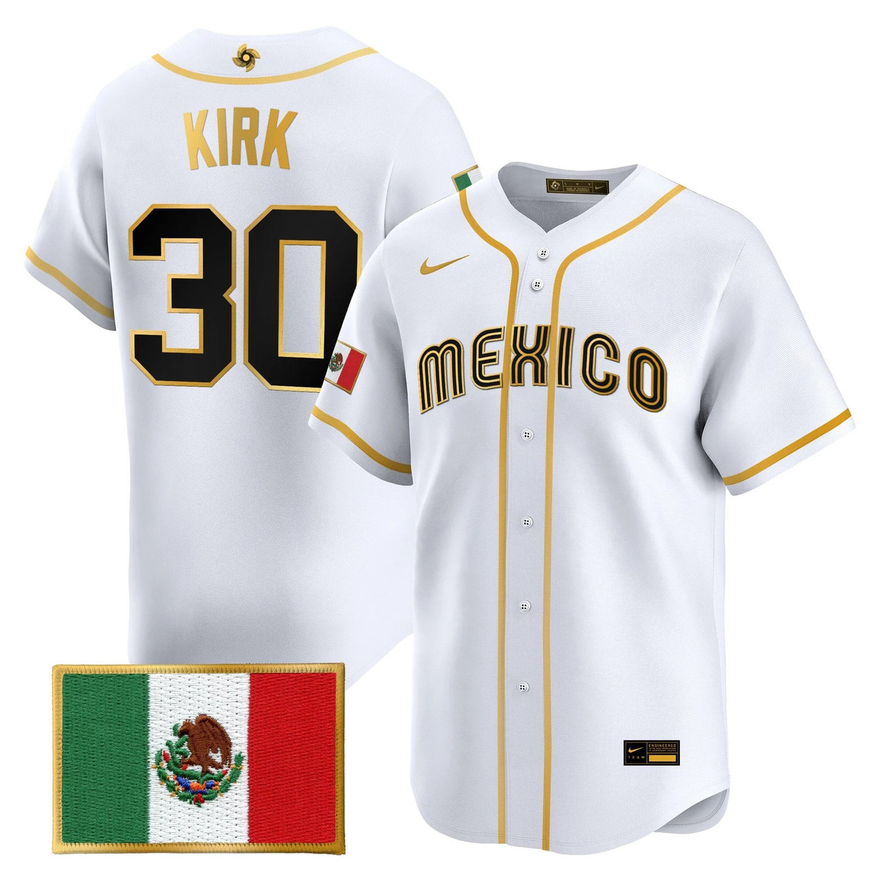 Team Mexico World Baseball Classic Vapor Premier Jersey - Gold