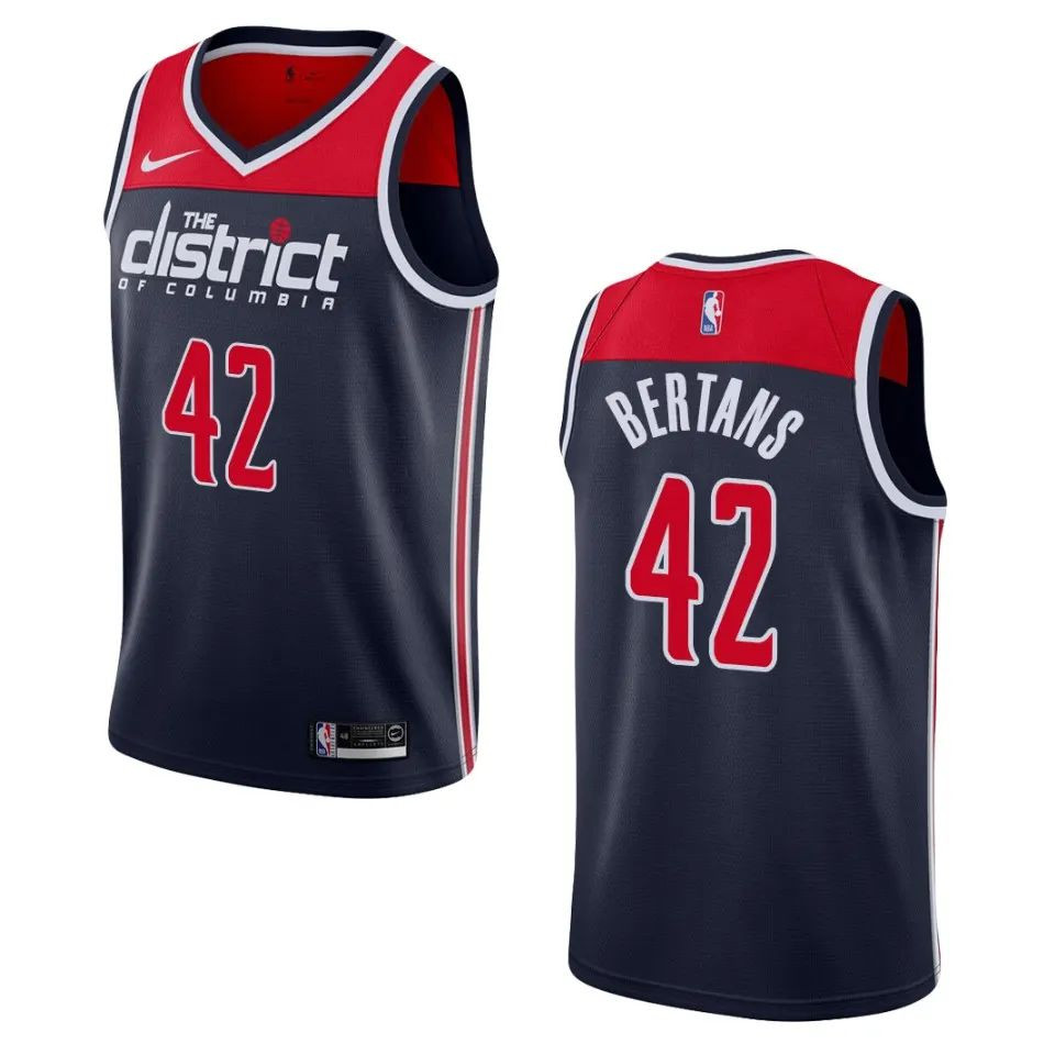 Washington Wizards Davis Bertans Navy 2019/20 Swingman Jersey - Statement Edition