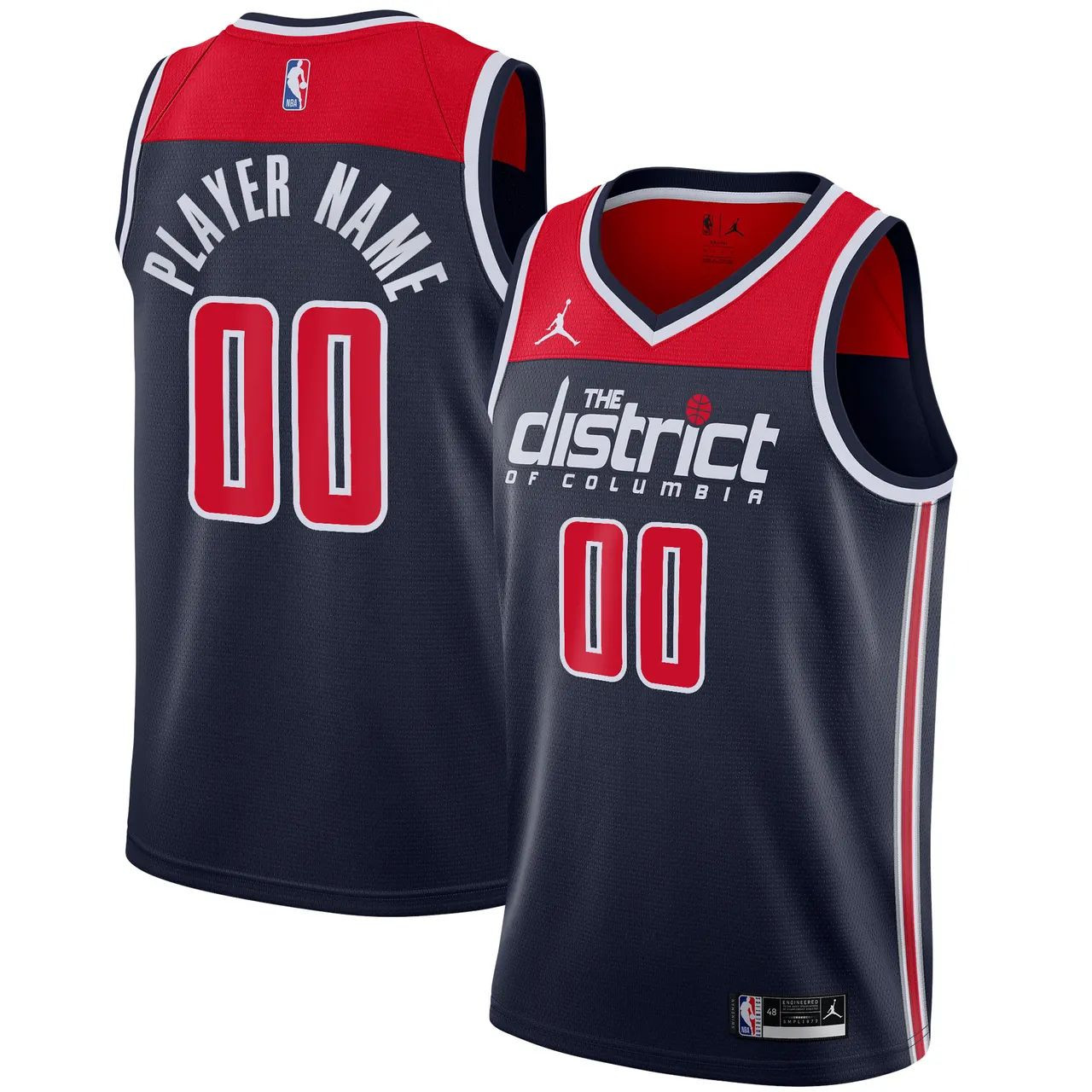 Washington Wizards Navy Custom Swingman Jersey - Statement Edition - Series 7