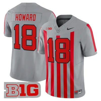 Will Howard Ohio State Buckeyes Throwback Jersey Stitched - Gray