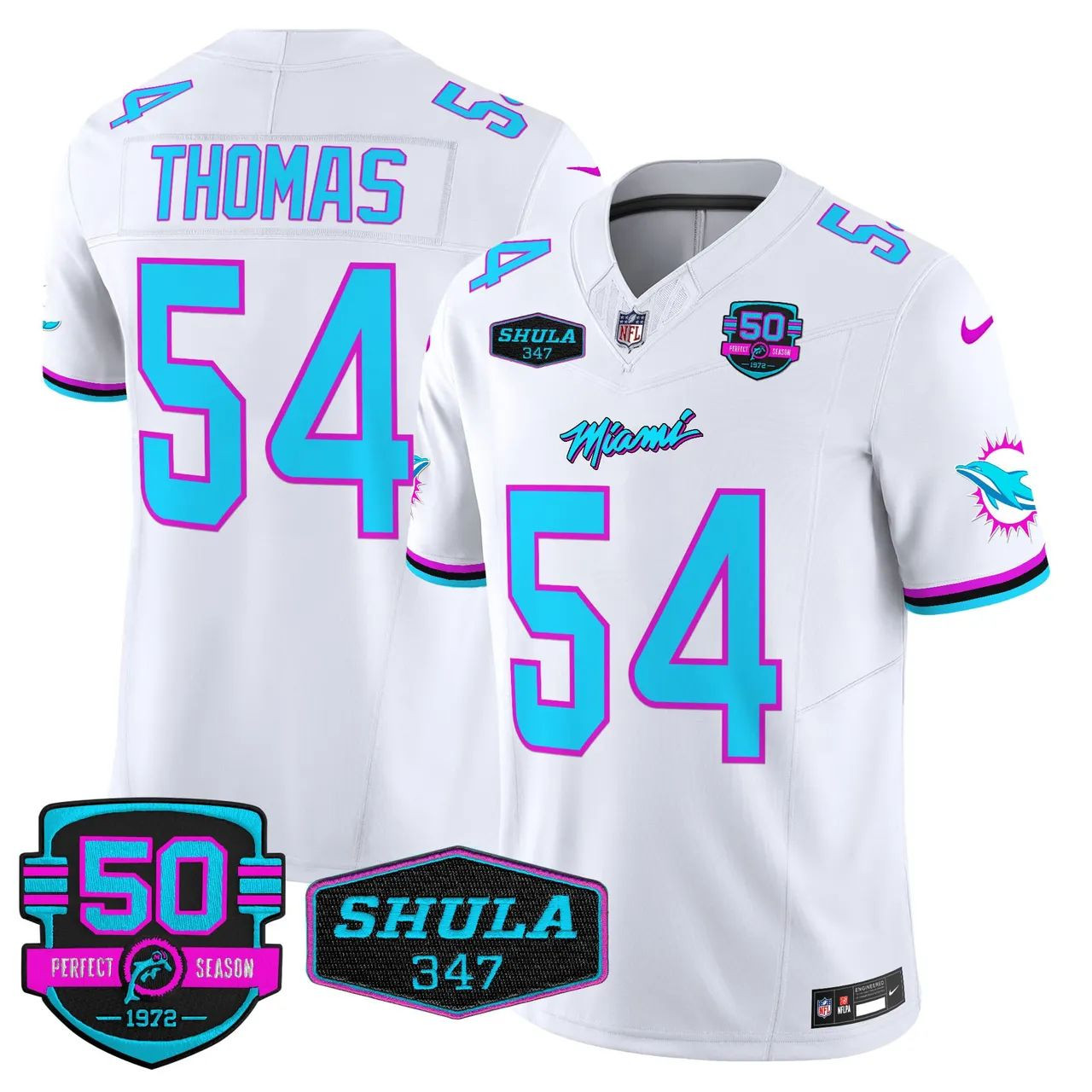Zach Thomas #54 Miami Dolphins Vice Limited Jersey - White
